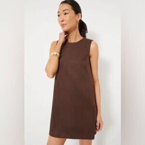 Tuckernuck Hyacinth House Billie Dress Chocolate Suede Shift Size XS